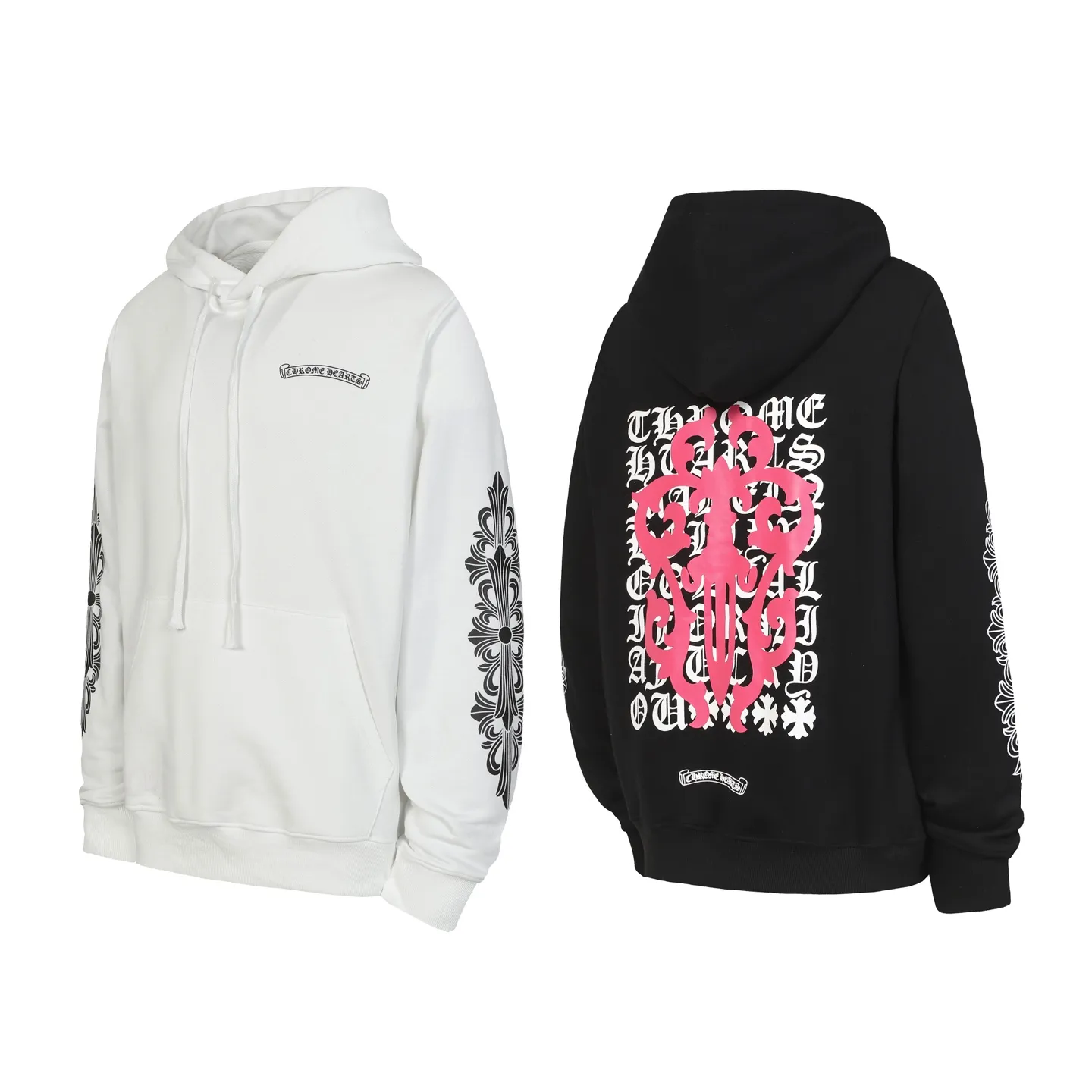 P240 -Chrome Hearts/Chrome Hearts colorful Sanskrit printed hooded sweatshirt -High weight, high density and high quality. The wool is soft, delicate and skin-friendly. It feels soft and silky. It has excellent warmth and skin-friendly properties.